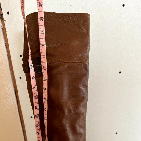 Frye Over the Knee Riding Boots (Brown Leather) - Picture 6 of 9